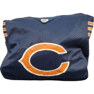 NFL Chicago Bears Team Tote Bag Navy Orange Mesh Adjustable‎ Strap Zip Closure